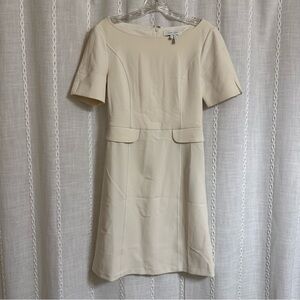 Elegant Beige Short Sleeve Dress